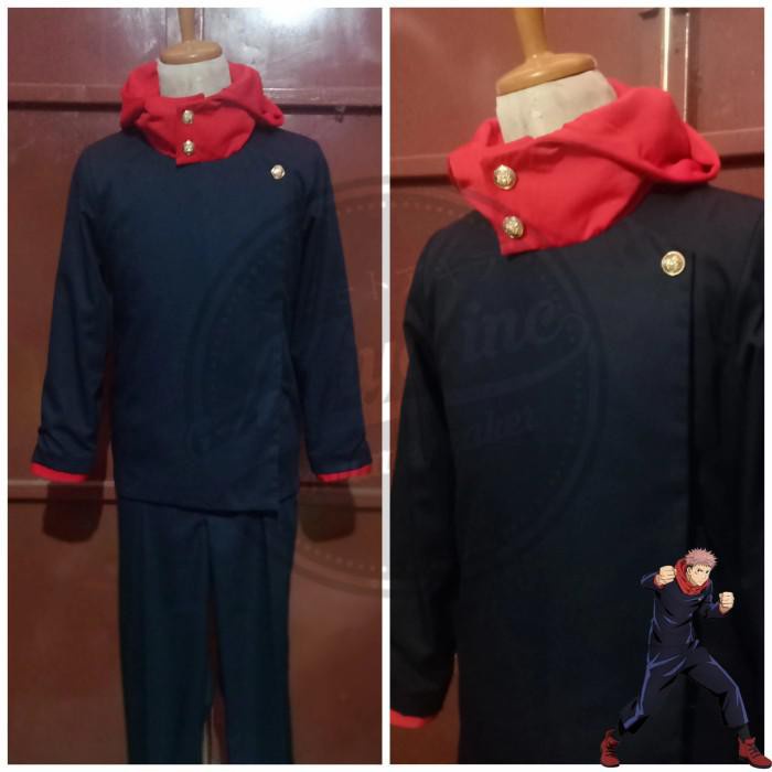 Rahm | Kostum Cosplay /Jaket Itadori Yuji ( Jujutsu Kaisen ) - Jacket Celana Kekinian Terlaris