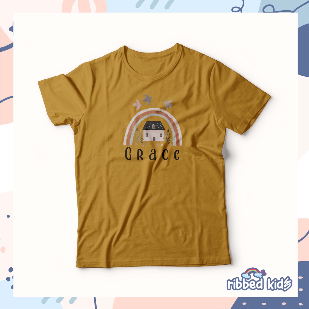 GRATIS SABLON NAMA | KAOS BOHO ANAK PEREMPUAN  1-4TH | ATASAN KATUN COMBED 30s By Ribbedkids