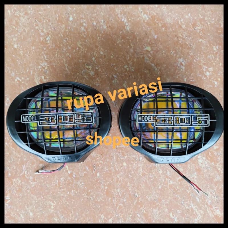 lampu sorot foglamp bumper depan mobil toyota jeep honda universal rainbow putih clear kuning dlaa 305