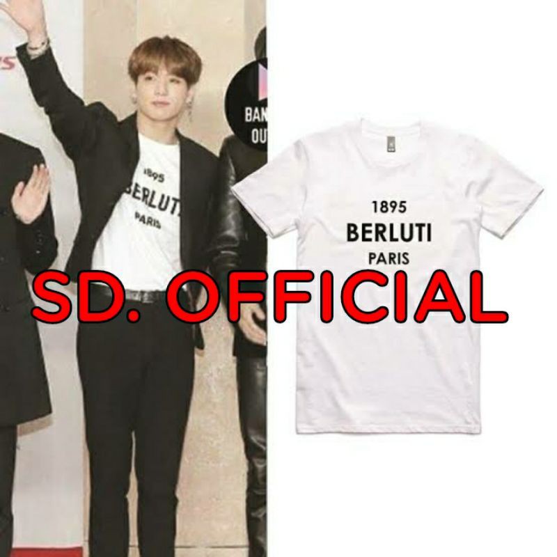 Kaos T-shirt Bangtan Jungkook Berluti Paris 1895 Real Pict.