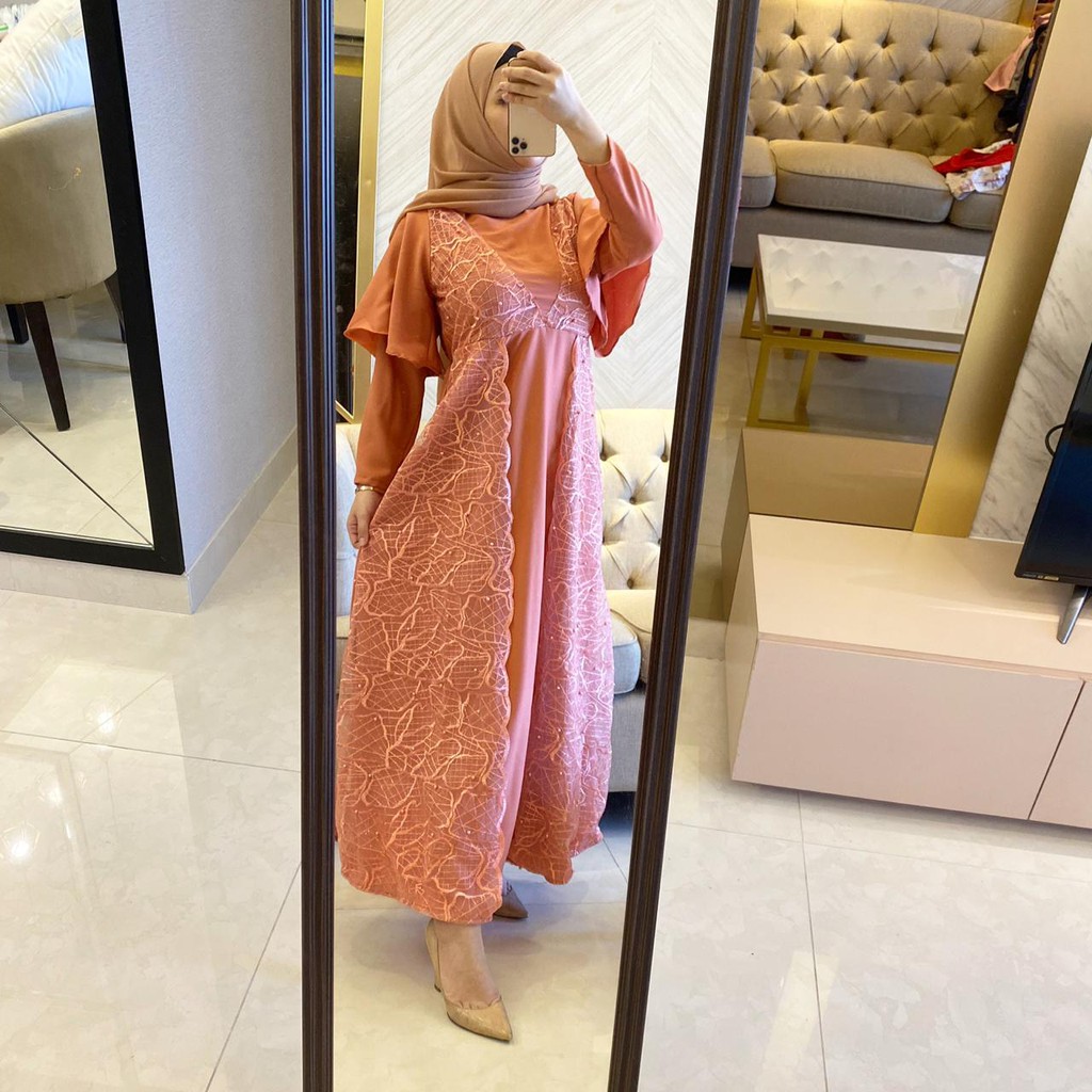 073# BAJU PESTA MUSLIM/FASHION dres maxi muslim fashion