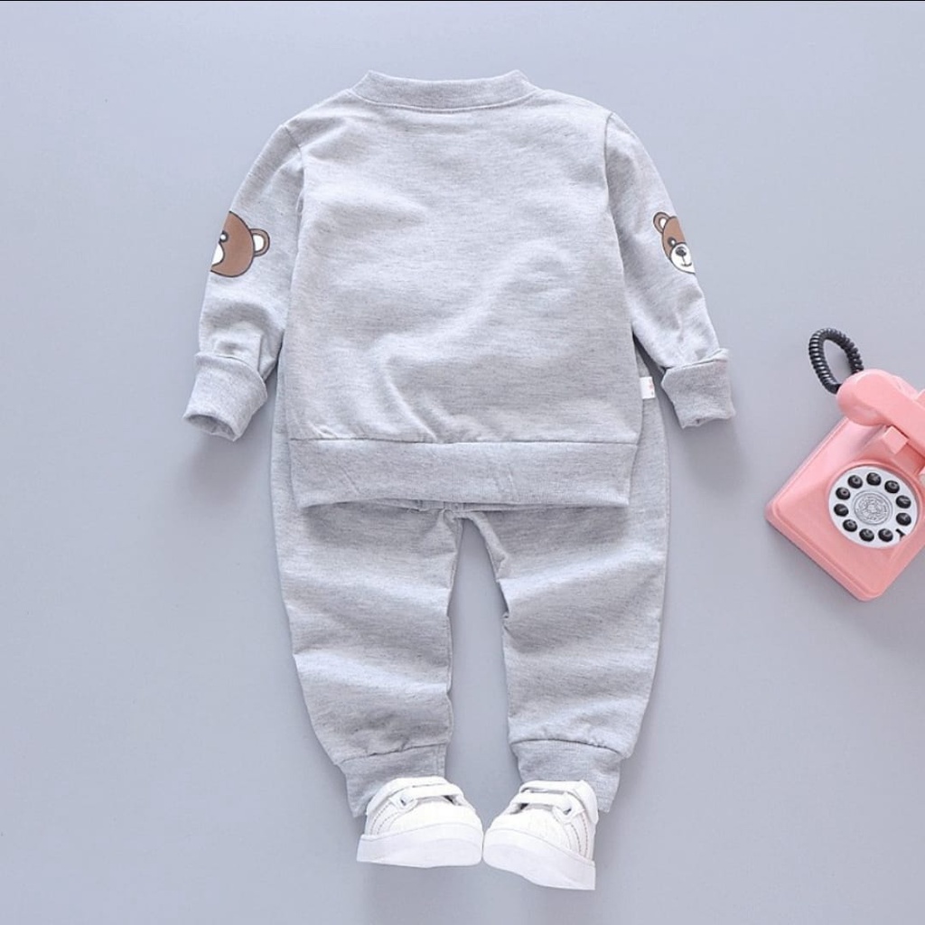 PROMO TERBARU SETELAN SWEATER ANAK 3IN1 BEAR  LAKI-LAKI // SETELAN ANAKTERBARU DAN TERKINI // SETELAN ANAK 3IN1 BEAR ANAK PEREMPUAN // SETELAN ANAK TERBARU 6-10BLN -1-5 THN // SETELAN SWEATER  BAYI TERLARIS