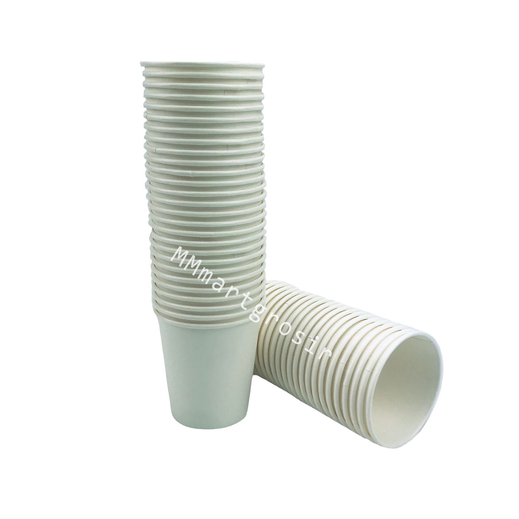 Paper cup / Gelas Kertas / Putih Polos / 6.5 oz