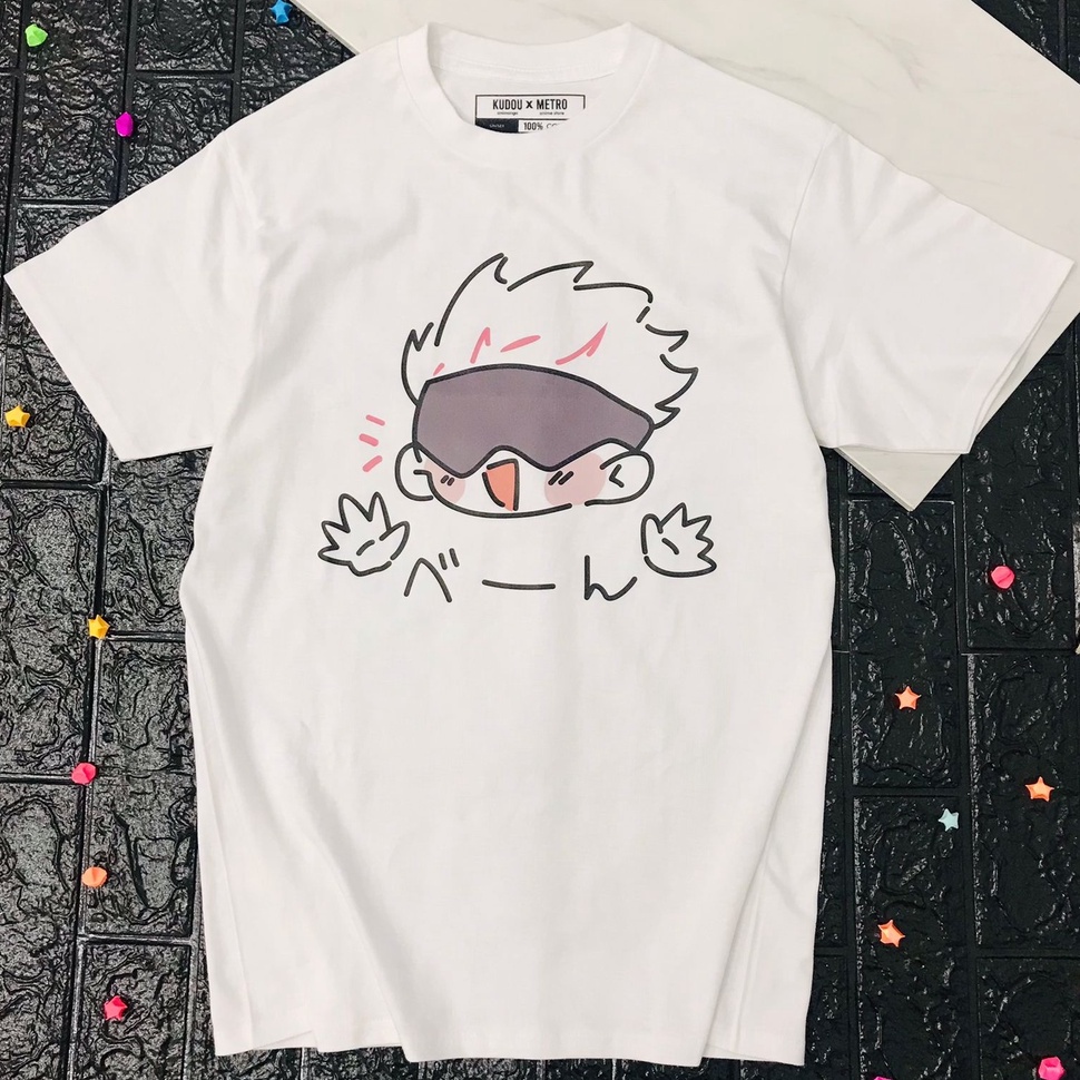 Tshirt Gojo Face Chibi Anime Manga Jujutsu Kaisen Premium Unisex