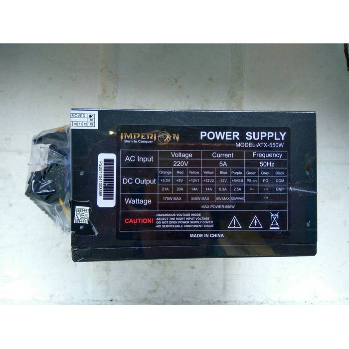 Power supply PSU Gaming Imperion 550w 6pin RGB / PSU imperion 550watt