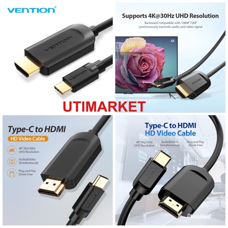 Kabel Usb Type C to hdmi Vention 1,5 meter - CGU