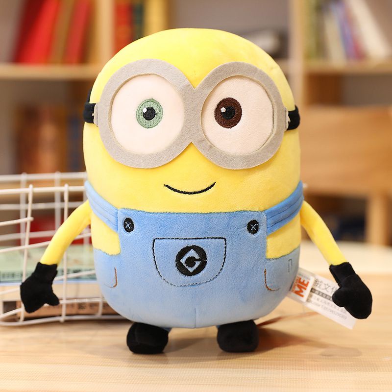 Cute Minions Movie Characters Yellow Plush Toys Bob Stuart In Jeans Soft Dolls Toys &amp; Hobbies Christmas Birthday Gift