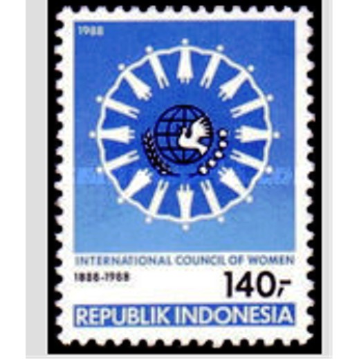 

Perangko Filateli D16 - Indonesia MNH 1v 25.06.1988 The 100th Anniversary of International Womens Co