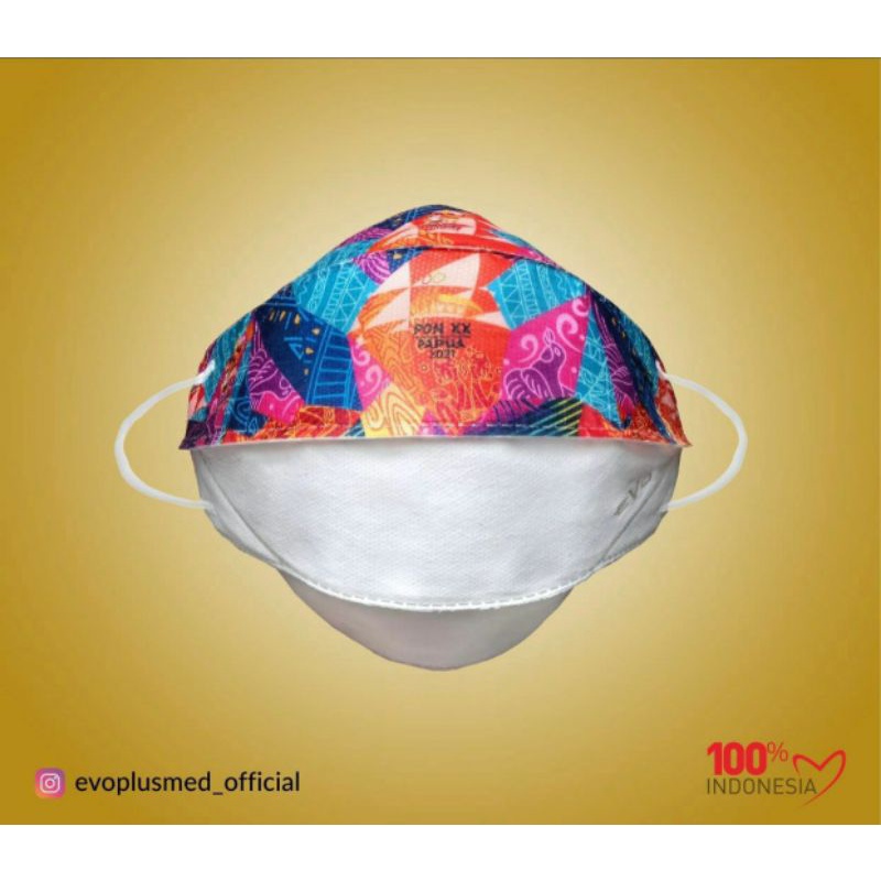 Masker EVO / masker evo plusmed 3ply / surgical face mask 4d / masker evo pon papua