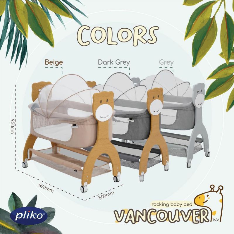 Box Pliko B 163 R Vancouver Rocking Baby Bed / Tempat Tidur Bayi