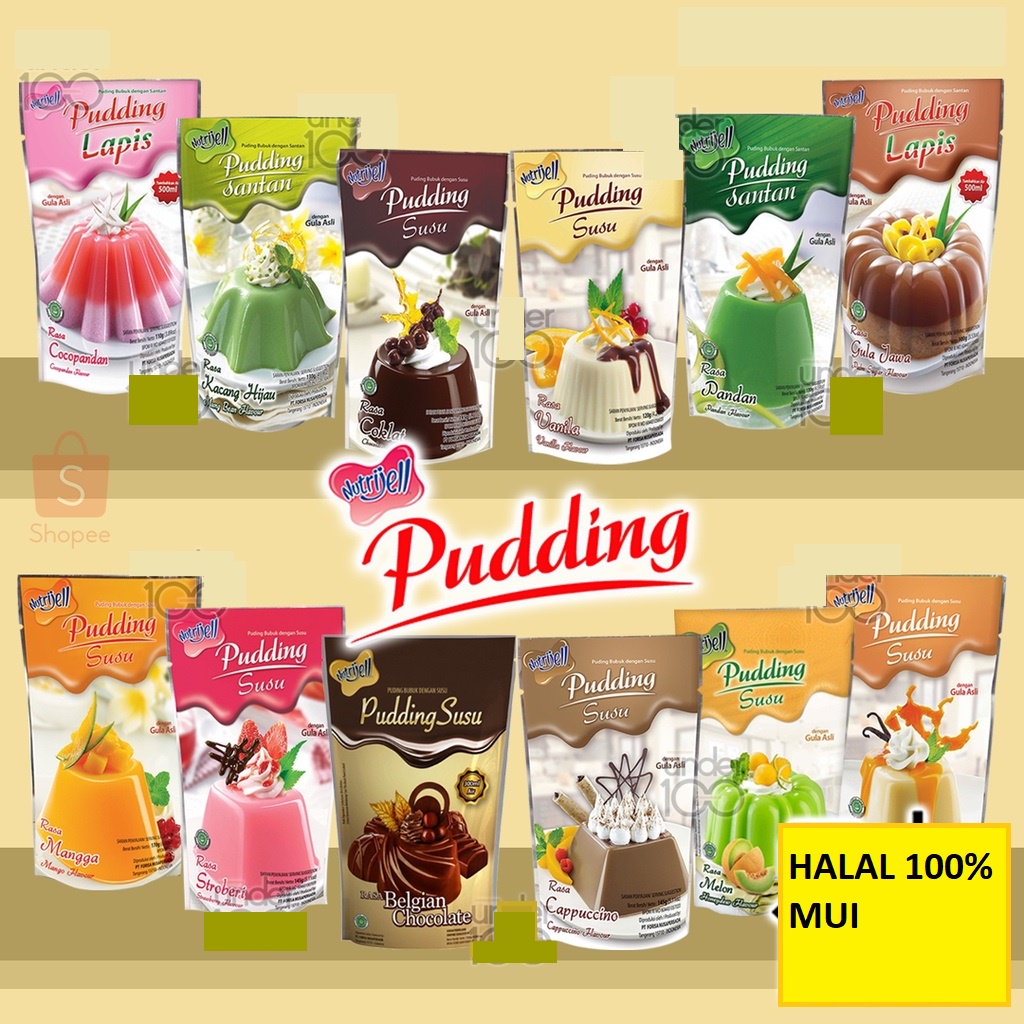 NUTRIJELL Pudding Susu - NUTRIJELL Pudding - NUTRIJELL Puding Santan - NUTRIJELL LAPIS