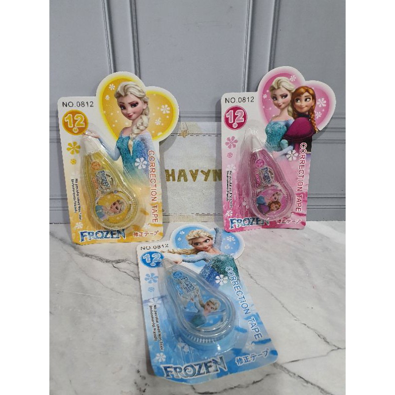 TIPEX ROLL/correction tape/tip-ex kertas/tipe-x karakter lucu kecil-Frozen 12M