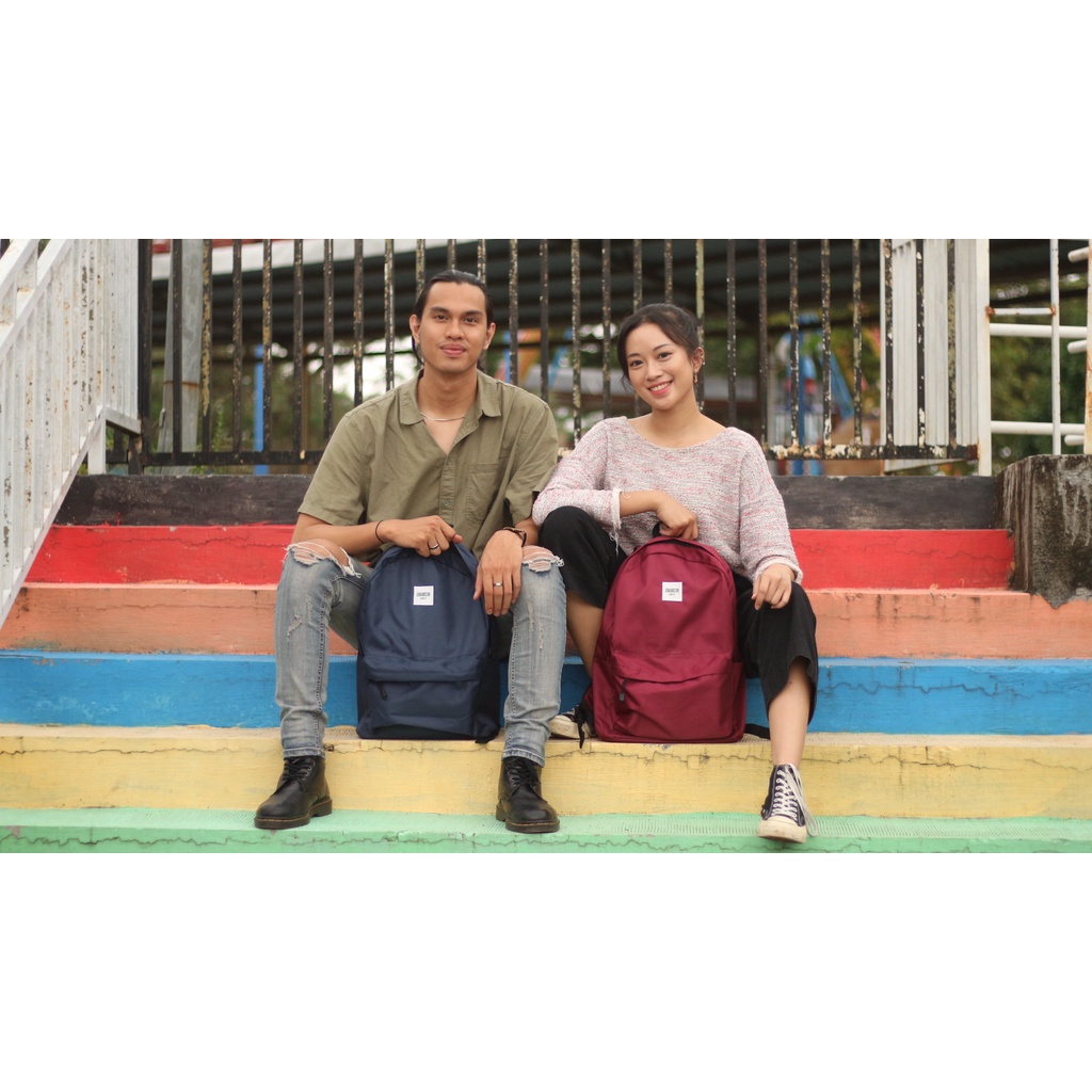 Tas Ransel Dompet Lipat Pria Wanita (PAKET BUNDLING) Tas Caspian + Luis 2 in 1 wallet