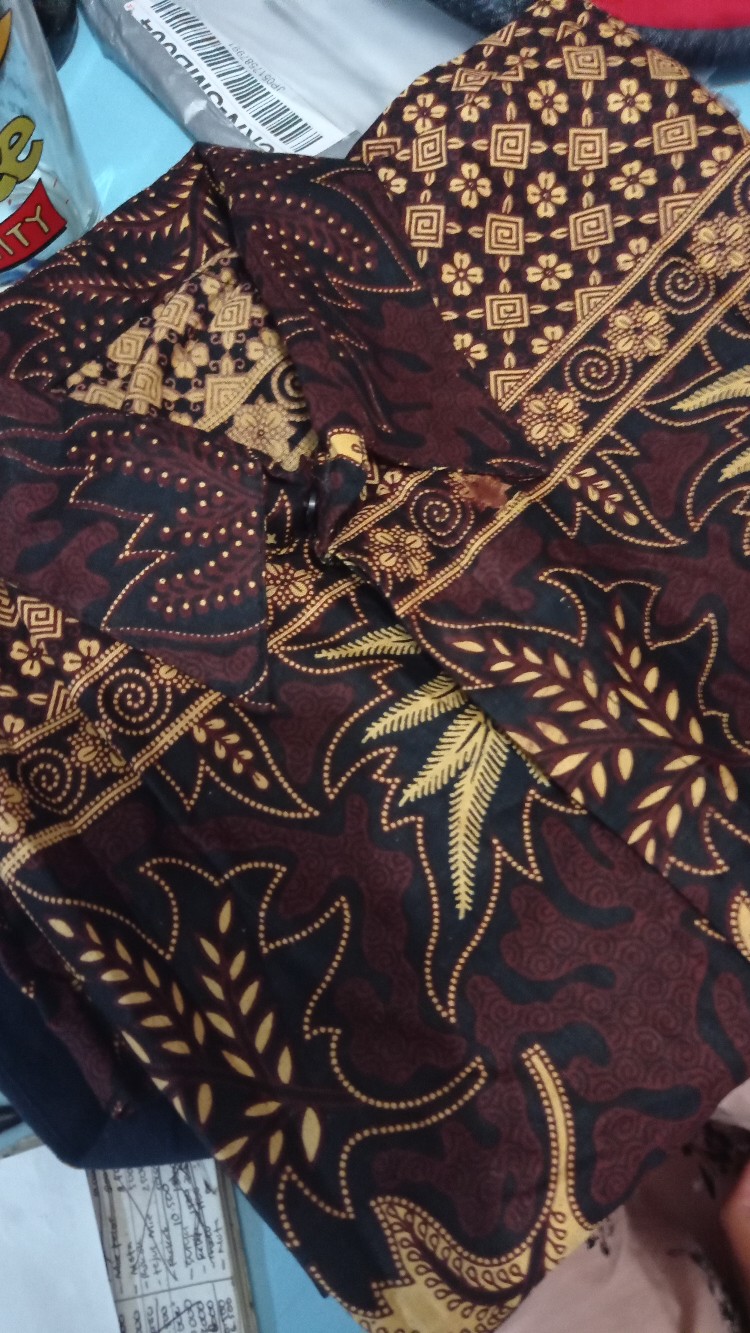 Bisa Cod Bswart Batik Hrb026 Kenongo Hem Pendek Padi Pekalongan M Lxl Batik Pria Murah Modern Grosir