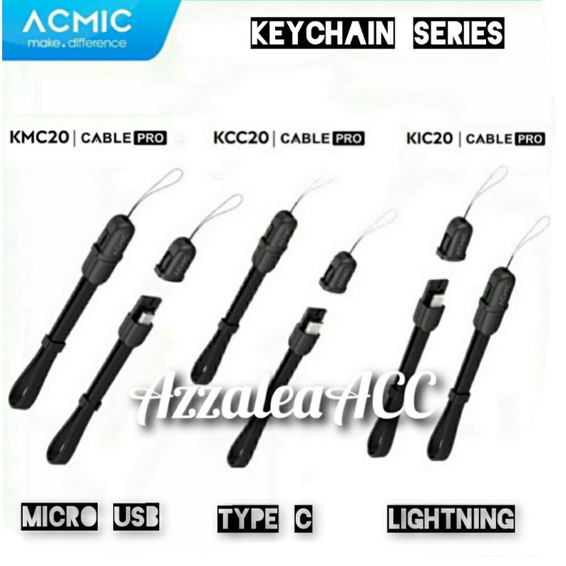 Acmic Kabel Data Charger Keychain/Keyline 20cm Fast Charging KMC20/AC20/KIC20 Original