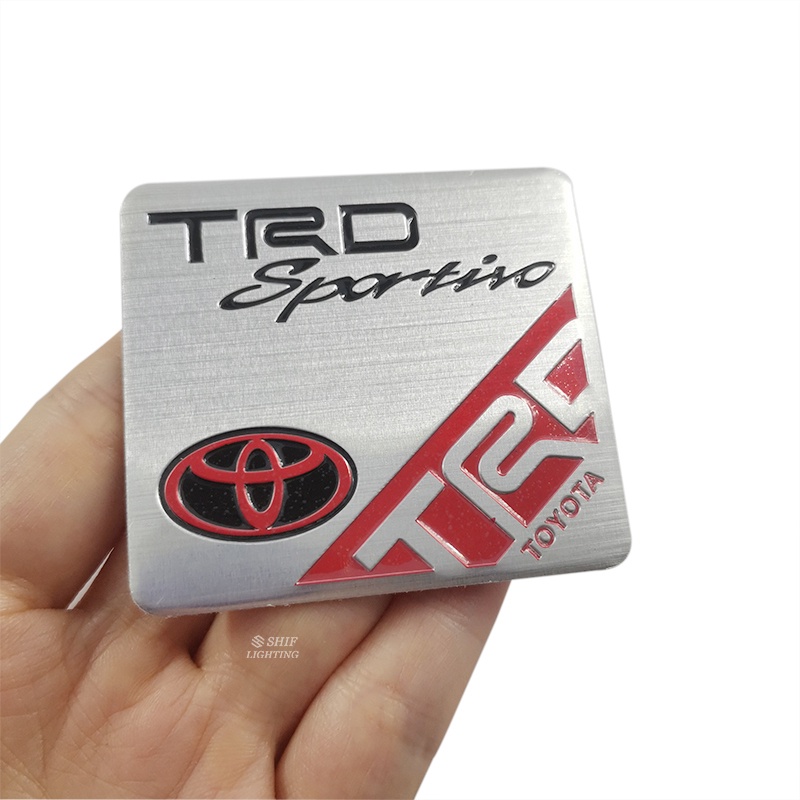 1pc Stiker Emblem Logo TRD RACING DEVELOPMENT Bahan Aluminum Untuk Dekorasi Mobil TOYOTA