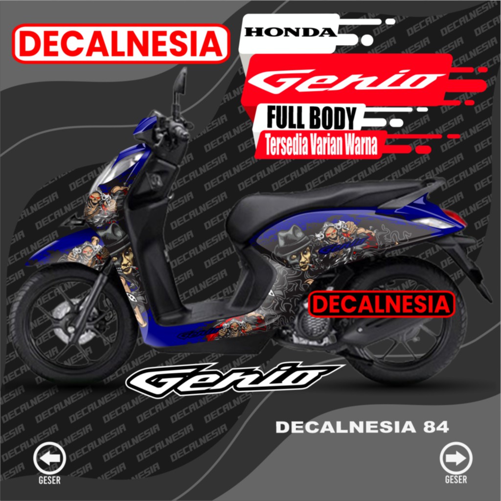 Stiker Genio Full Body Decal Genio Motor Modifikasi Variasi Dekal Sticker Genio