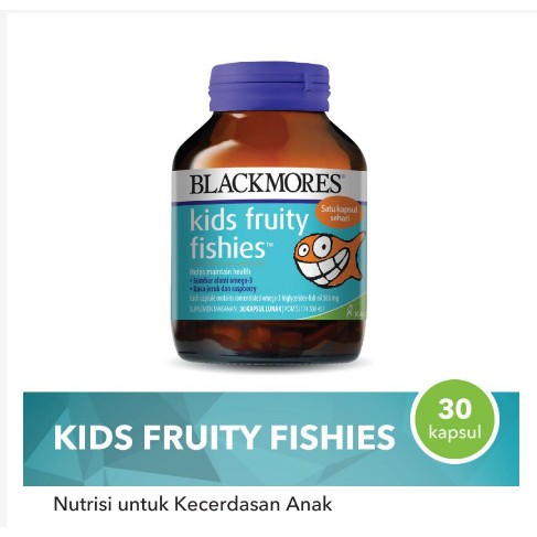 BlackMores Kids Fruity Fishies 30s - DHA Anak, Omega 3 Anak, Perkembangan Otak Anak