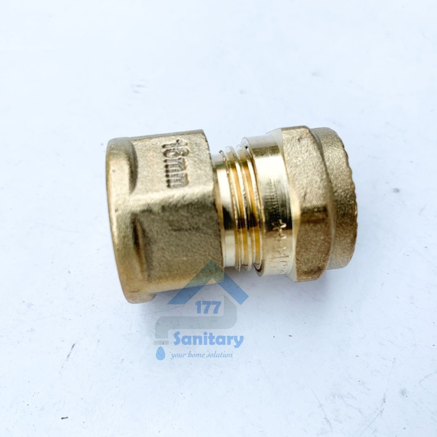 Sock Nepel Fitting pipa sambungan air panas SPD - Sok sambungan pipa water heater 1/2inch kuningan