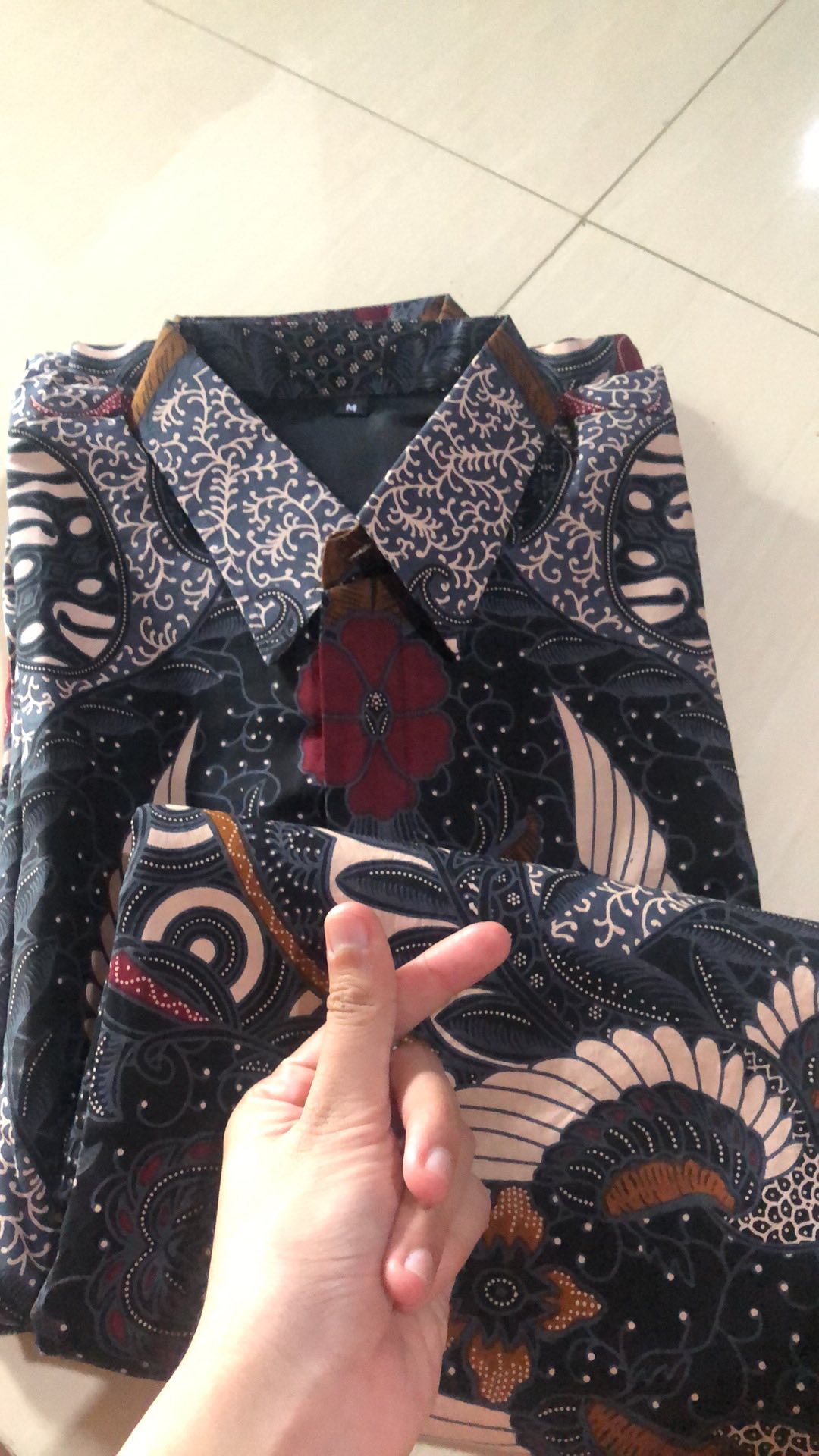 Kain Batik Solo (cabut) Motif Manuk Galaran Warna Ungu Tua