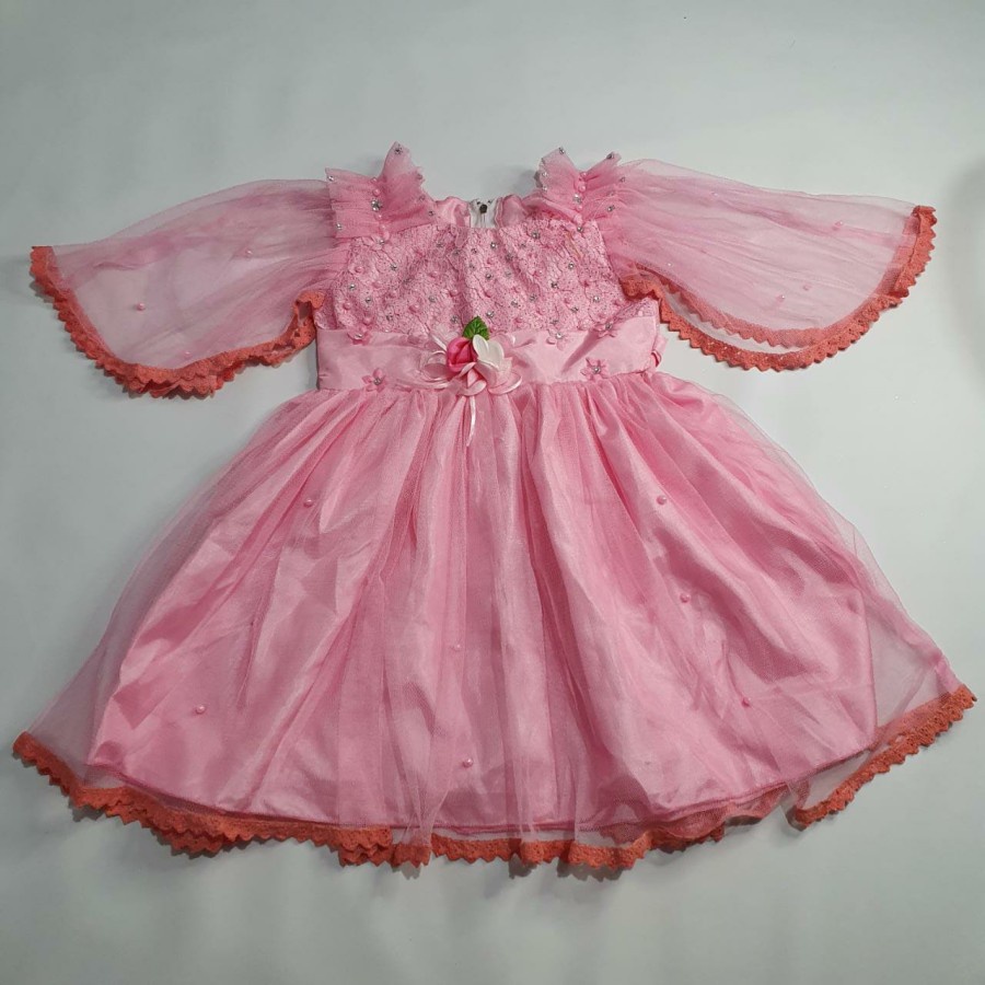 Dress Brukat Tile Anak 2 Tahun 10 Tahun Gaun Anak Perempuan Import 2 Tahun Murah Korea KA89