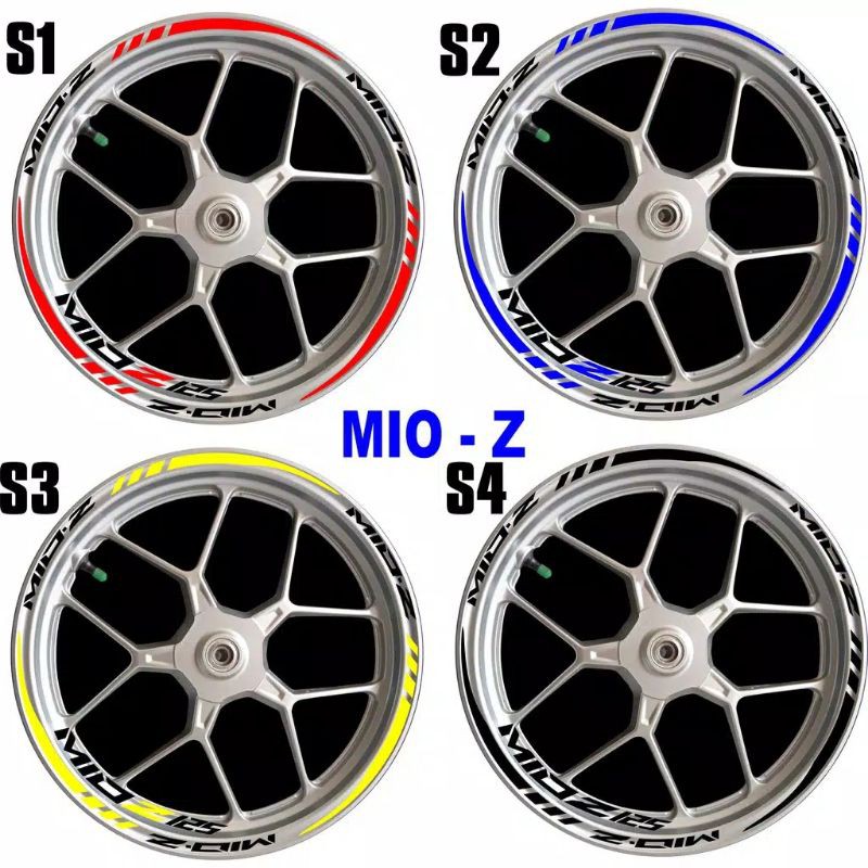 STIKER VELG YAMAHA MIO Z MIO M3 CUSTOM RING 14 NEW CUTTING STICKER. Stiker pelek Mio new cutting sti