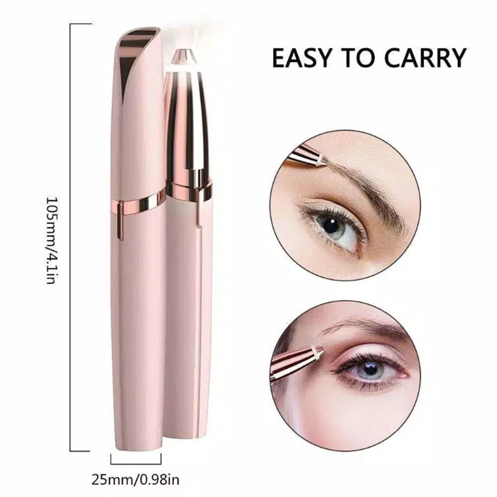 Alat Cukur Pencukur Flawless Brows Alis Elektrik Tanpa Rasa Sakit Eyebrow Trimmer