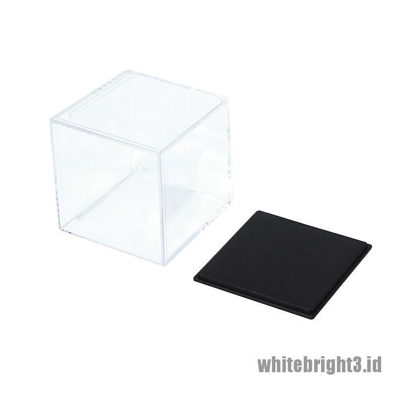 (white3) Kotak Display Action Figure Bahan Plastik Akrilik Transparan Anti Debu