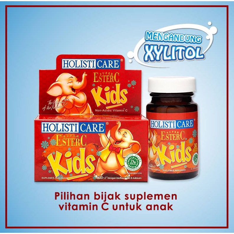 ESTER C KIDS HOLISTICARE ISI 30 TABLET HISAP