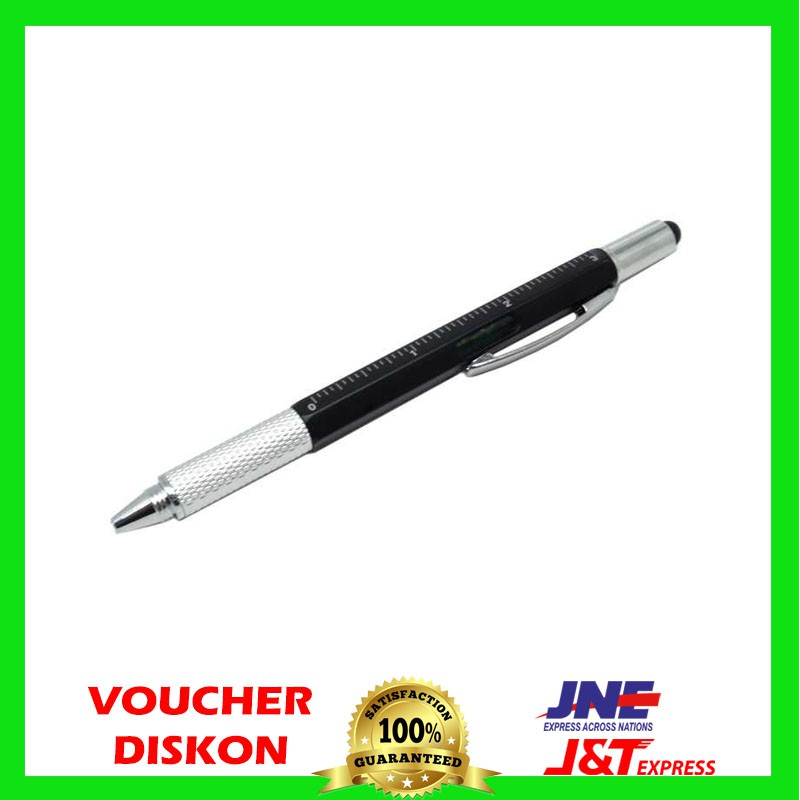 

Pena Multifungsi Stylus + Penggaris + Level + Obeng - Pen Multifungsi