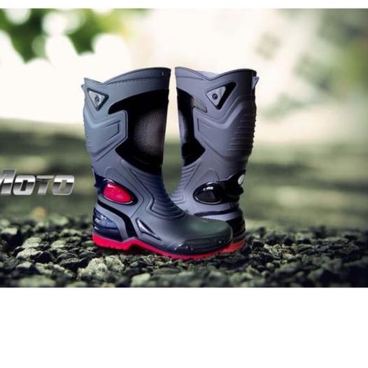☄ Sepatu AP Boots PVC MOTO 3 Anti Air Hujan Banjir sepatu pria biker 3M size 38 39 40 41 42 43 44 45