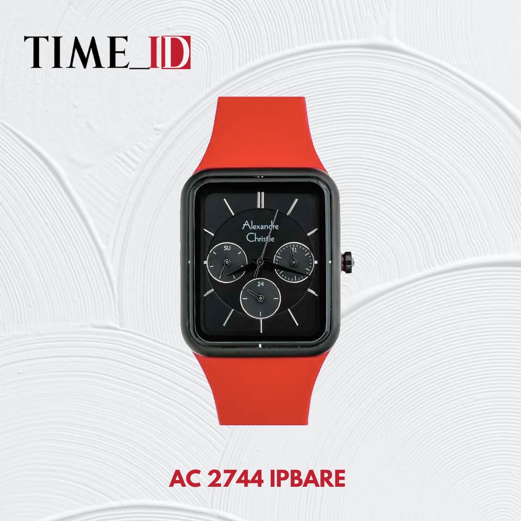 Jam Tangan Alexandre Christie AC 2744 BLACK RED Wanita