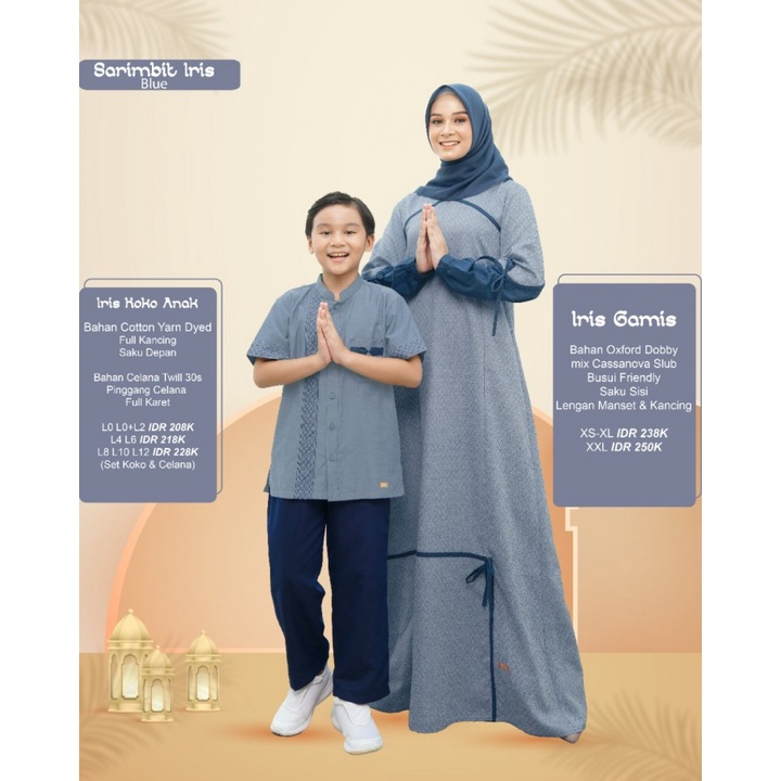 SARIMBIT IRIS KOKO ANAK ~ BY NIBRAS  I Koko anak bahan katun yarn dyed lembut elegan nyaman dipakai 