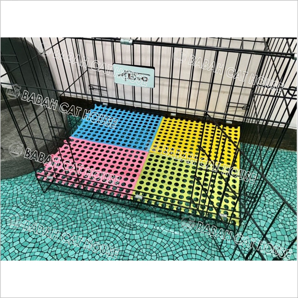 ALAS KANDANG Kucing Anjing Tatakan Karpet Hewan Murah Anti Air Plastik Karet Kelinci Tingkat Matras-5