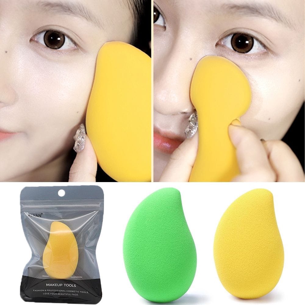 Vipo Official Shop 1 Pcs Beauty Blender H425 Makeup Blender Sponge Puff Bentuk Mangga Super Lembut