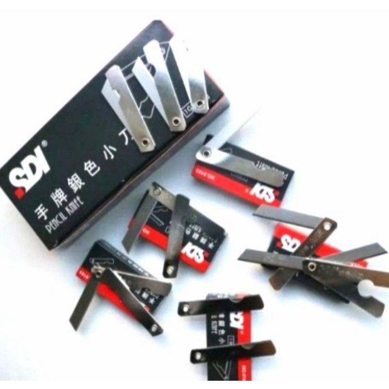 

pisau cutter lipat mini sdi pencil knife isi 12pcs