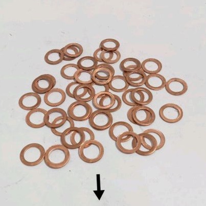 Ring Tembaga M-10 atau 10 ×14 Baut 10 _M-10 Cooper 8 mm tebal 1 mm