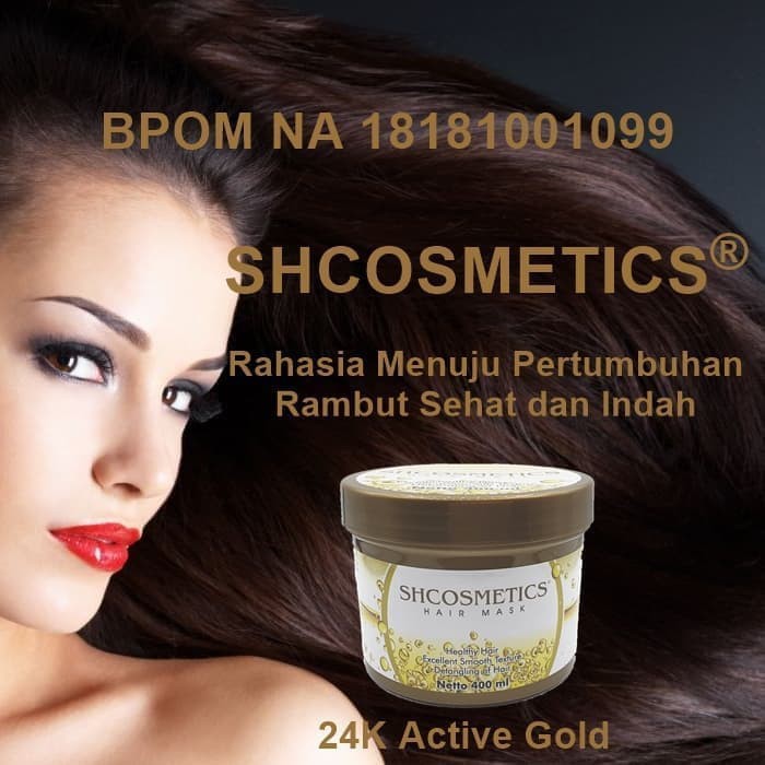 SH COSMETICS HAIR MASK 24K 400ML BPOM - MASKER RAMBUT 24K SHCOSMETICS