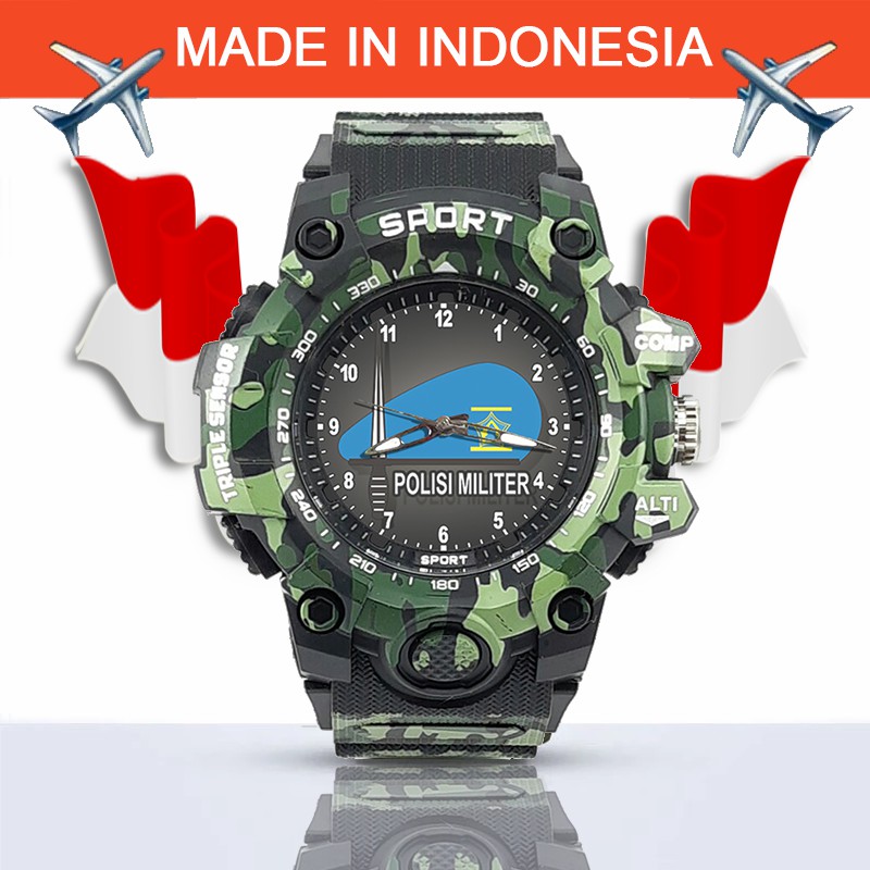 {Istimewa} Jam Tangan POLISI MILITER -Hitam Army Water Resistant