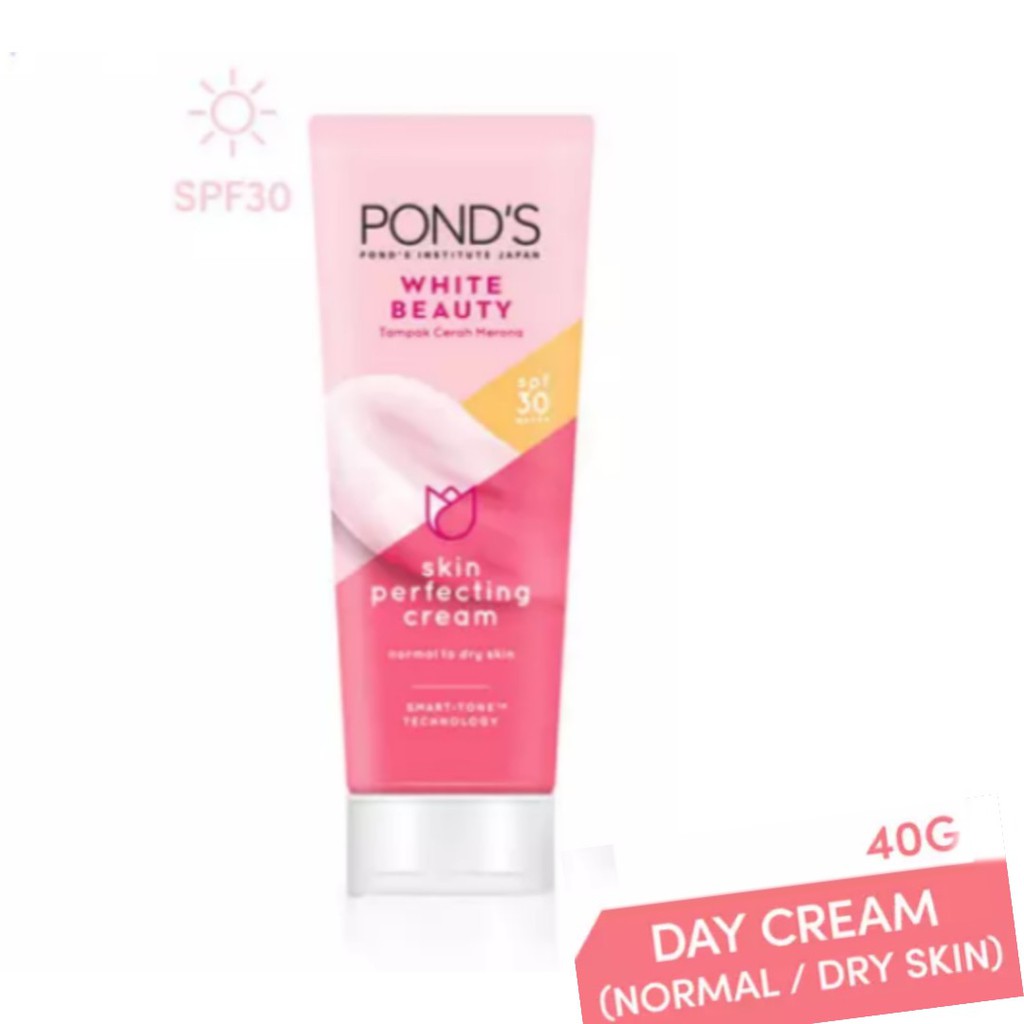 Ponds White Beauty Skin Perfecting Day Cream SPF 30 40gr 20g / Pelembab Pond's krim spf 30 Pa+++