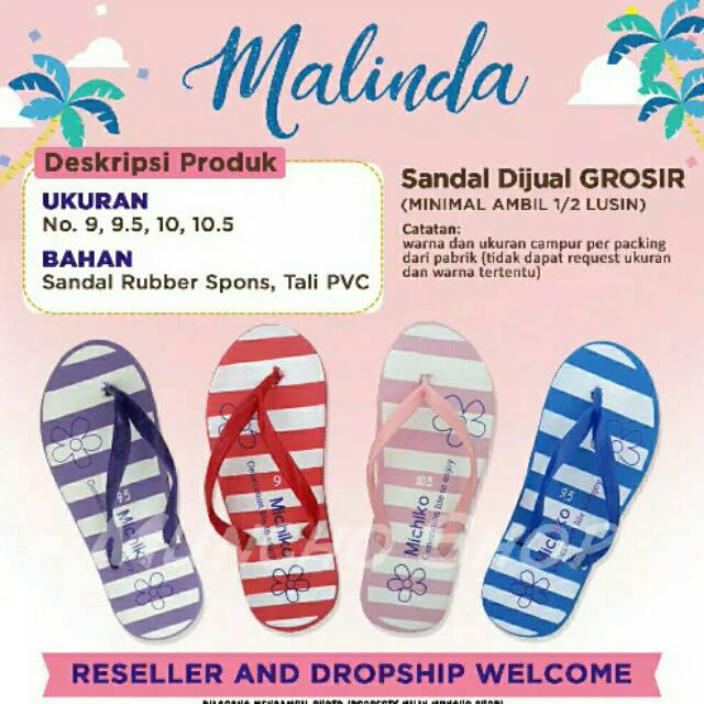 [ Grosir Lusinan ] Sandal Wanita Michiko