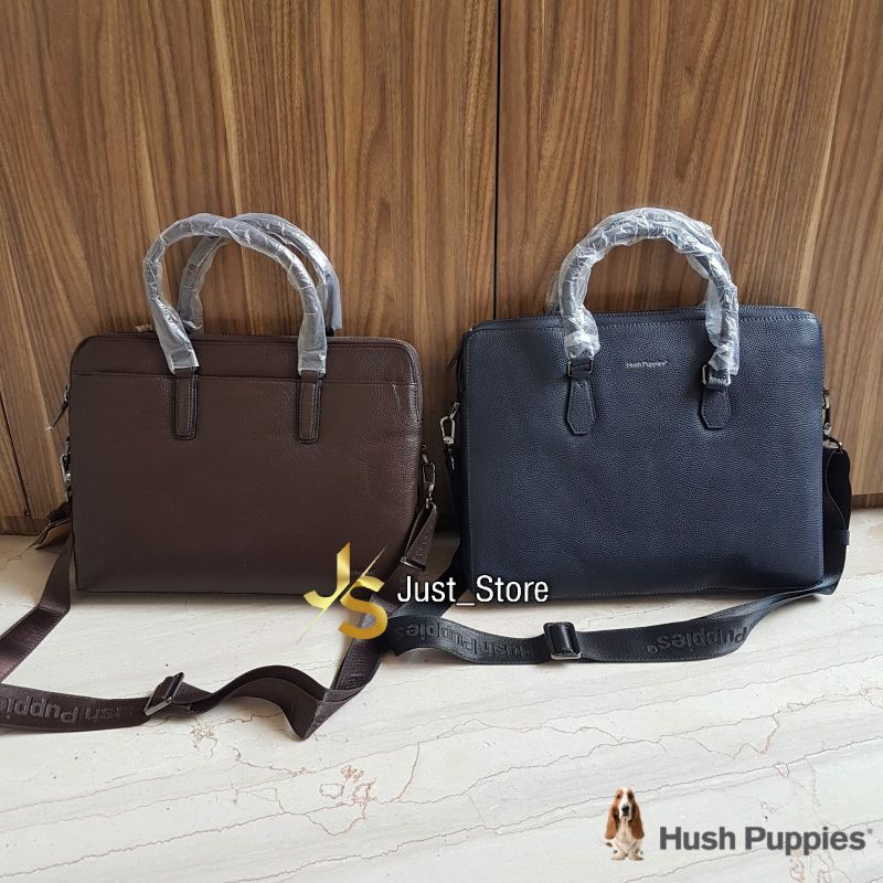 Tas Leather HUSH PUPPIES Original - Tas Laptop / Document Bag