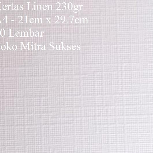 

Kertas Linen Jepang 230gram A4 isi 50 Lembar ,,