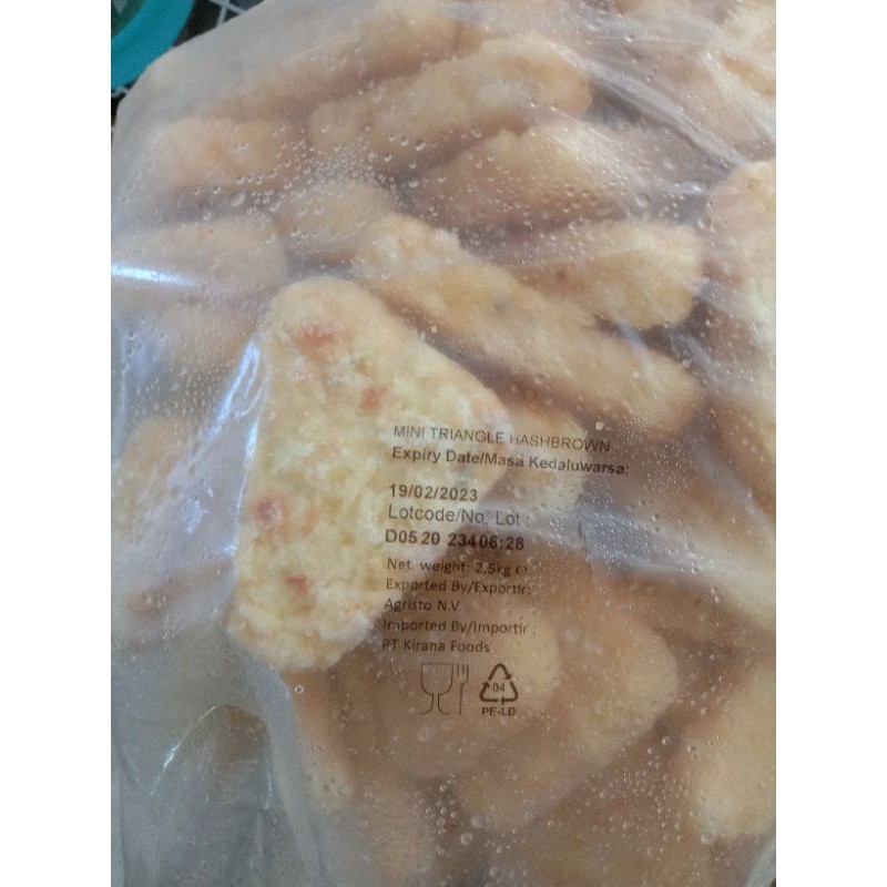 

CINGS Kentang Beku Frozenland Hashbrown Mini Triangle dan Noisettes HORECA