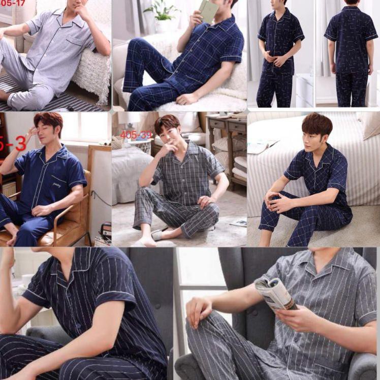 ☄ Baju tidur pria / piyama cowok dewasa import ۝