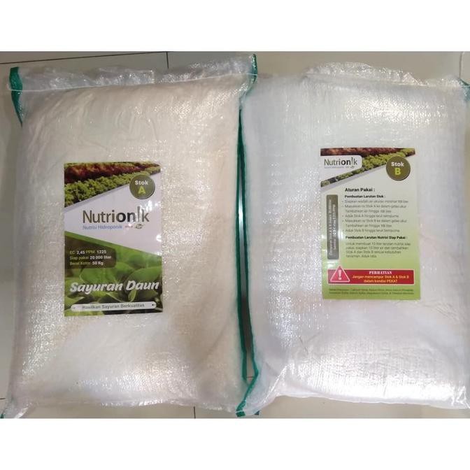 Nutrisi Hidroponik Ab Mix Nutrionik Sayuran Daun Farm Size 50 Kg Bahagianastore