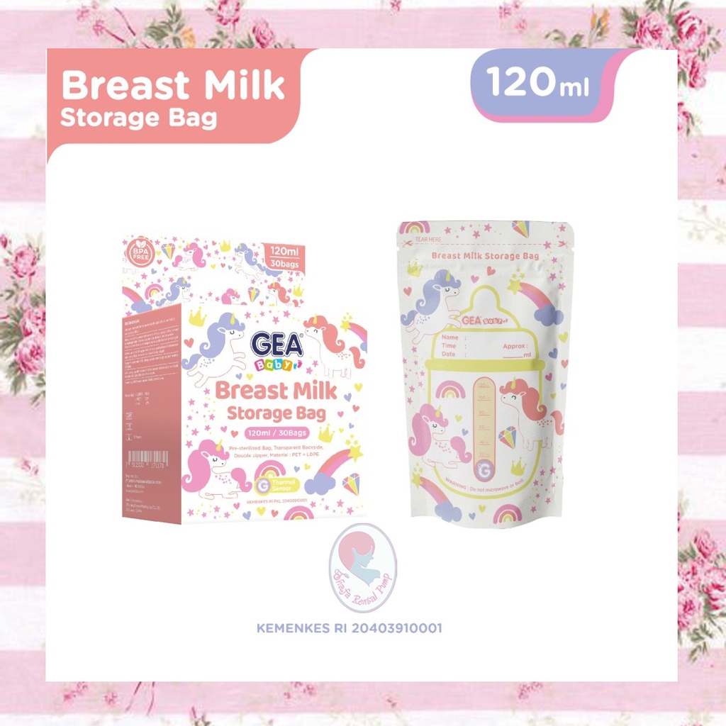 Kantong ASI Gea Baby 120 Breastmilk Storage 120ml isi 30 pcs