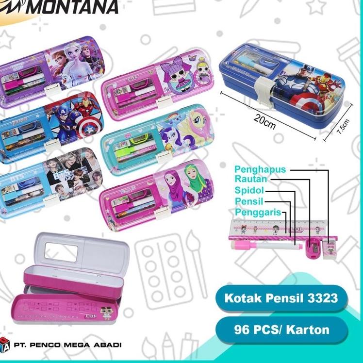 

(BEST SELLER!!) kotak pensil B3323 tingkat