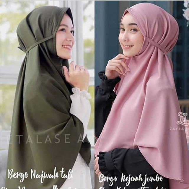 Bergo Maryam Diamond XL / Hijab Instan ukuran Jumbo /Jilbab Cantik Masakini