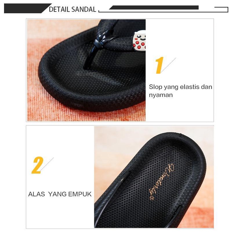 SENDAL JEPIT WANITA ANTISLIP BOBBA WONDERLY M2288-2